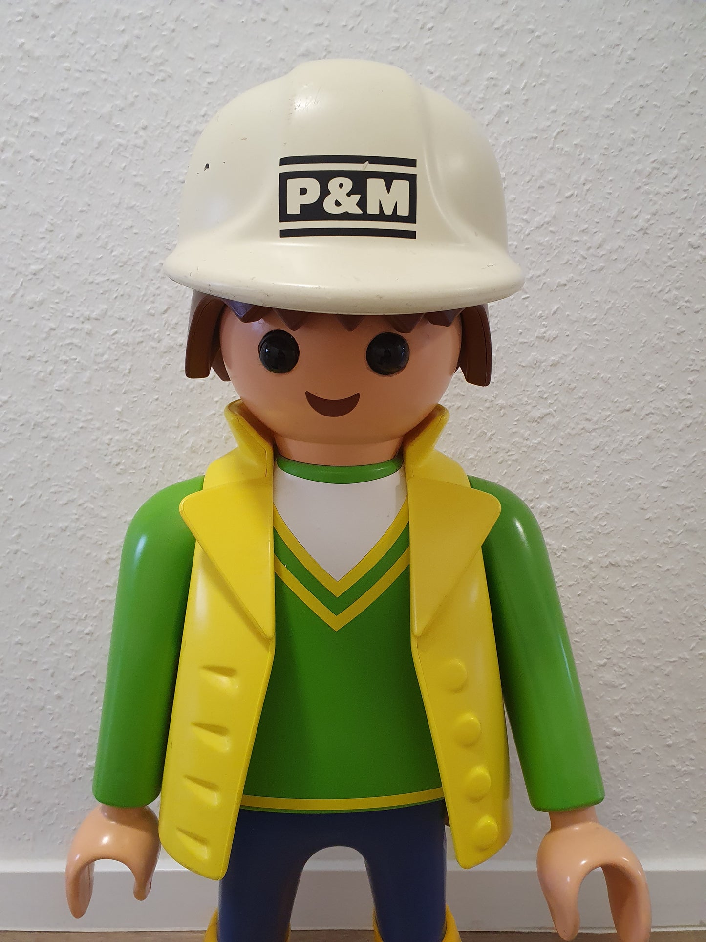 Playmobil 60cm Bauarbeiter Figur Werbefigur XXL Großfigur Standfigur 65cm Deko