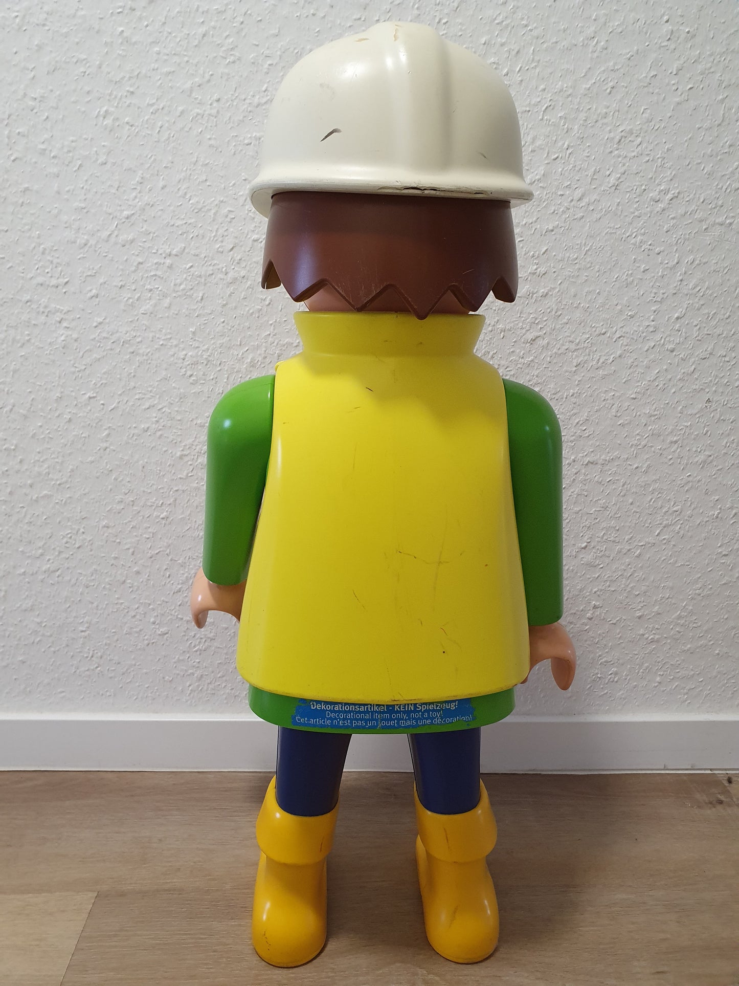 Playmobil 60cm Bauarbeiter Figur Werbefigur XXL Großfigur Standfigur 65cm Deko