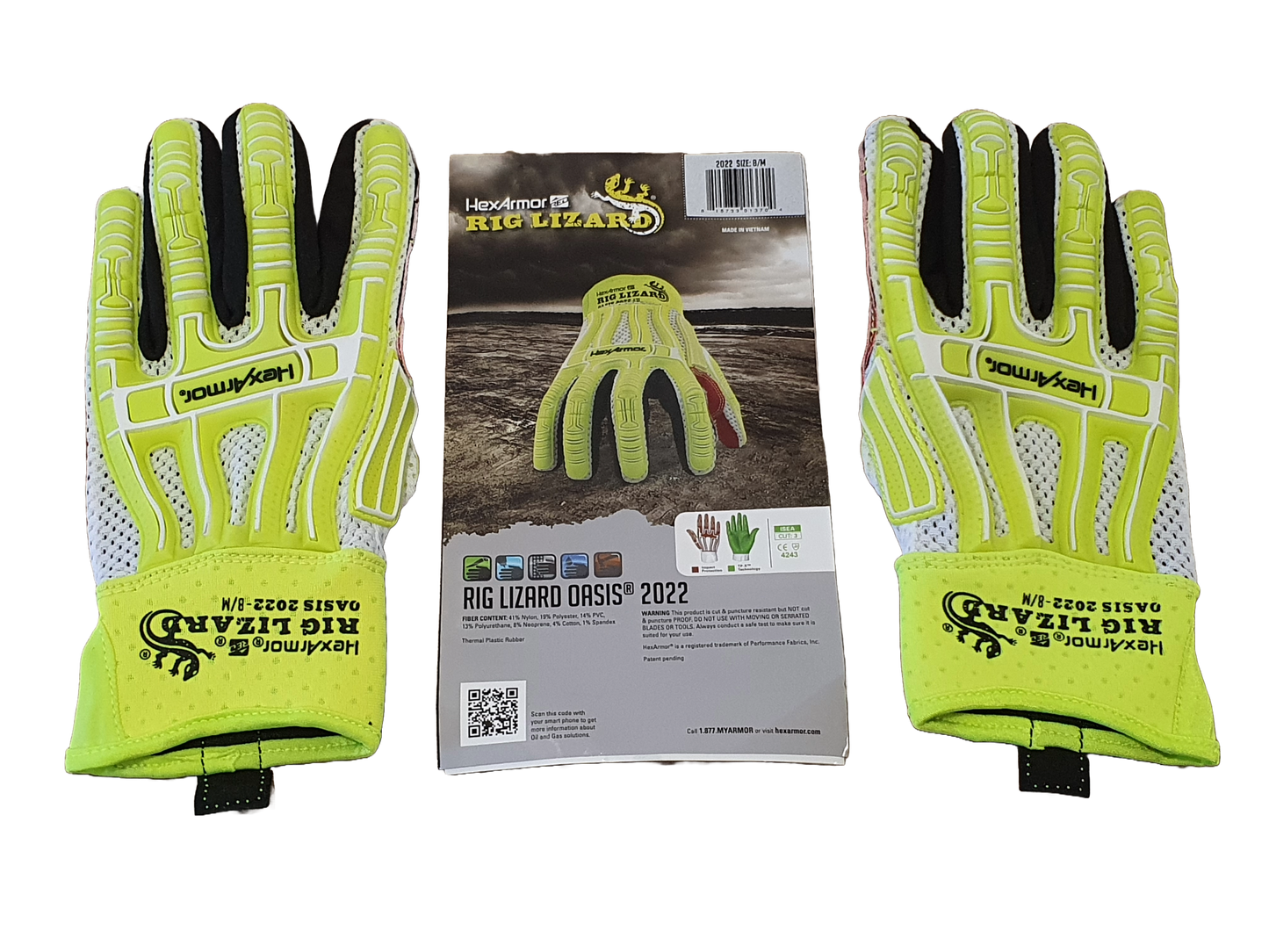 Hex Armor Rig Lizard Oasis 2022 Gloves Cut Resistant Level 3 NEW - 8 / M