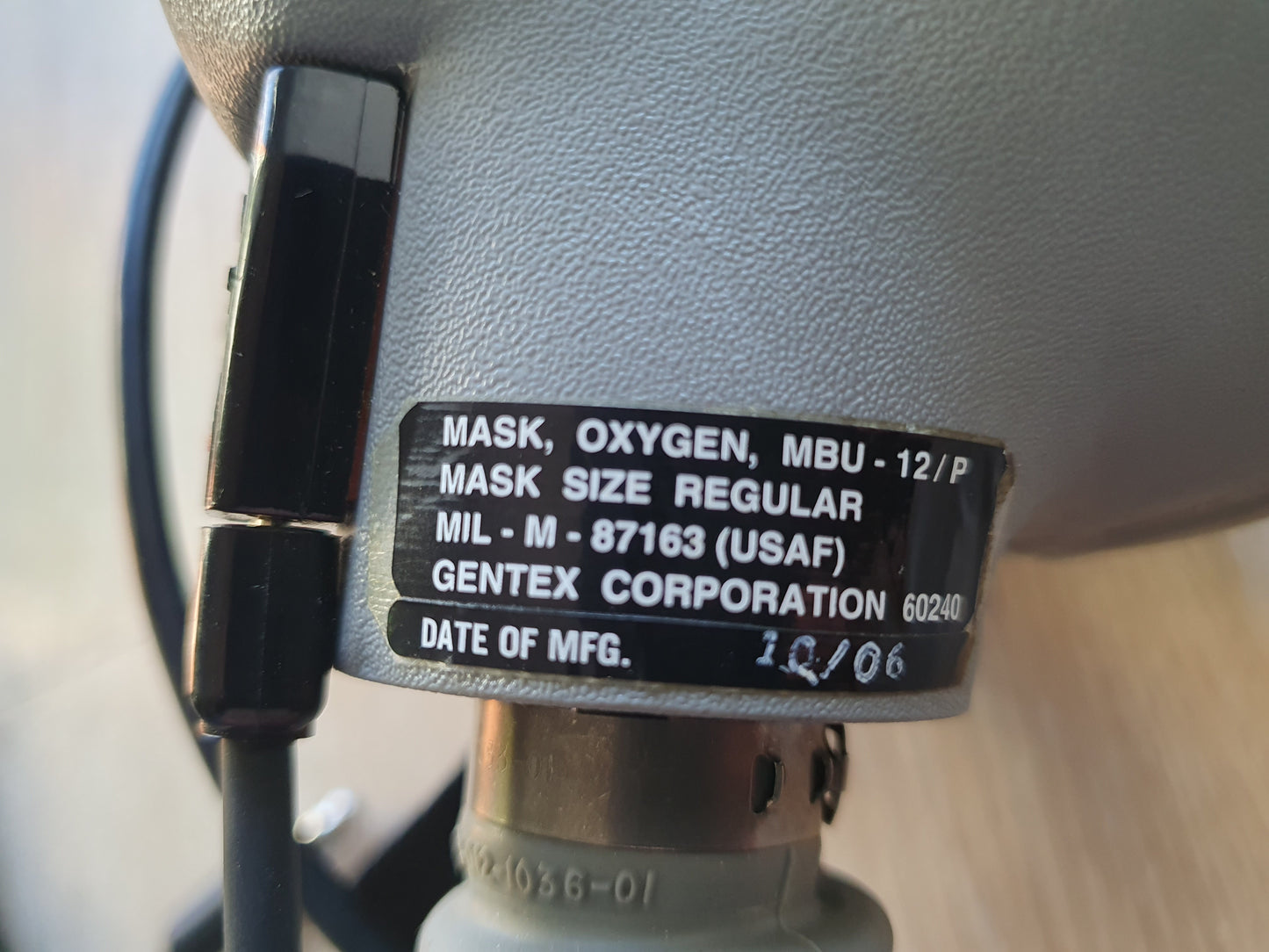 Gentex MBU-12/P Haube Sauerstoffmaske Pilotenmaske BW Oxygen Mask Pilot original